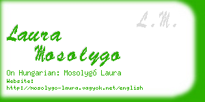 laura mosolygo business card